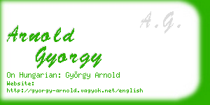 arnold gyorgy business card