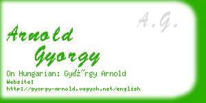 arnold gyorgy business card